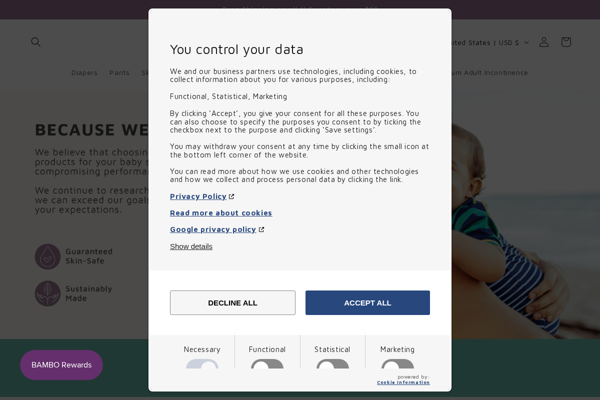 bambonatureusa.com homepage screenshot