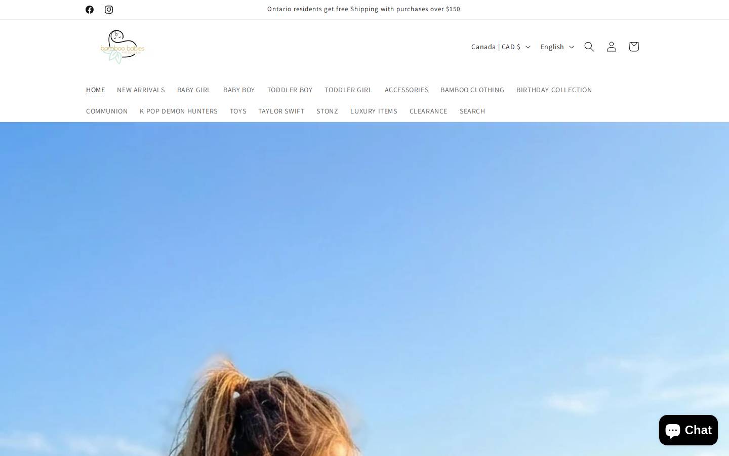 bamboobabies.ca homepage screenshot