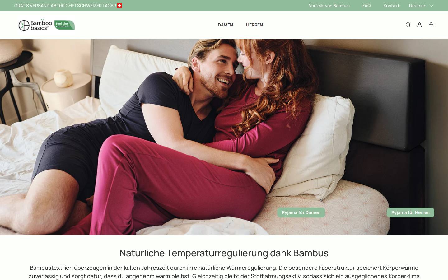 Bamboo Basics homepage screenshot