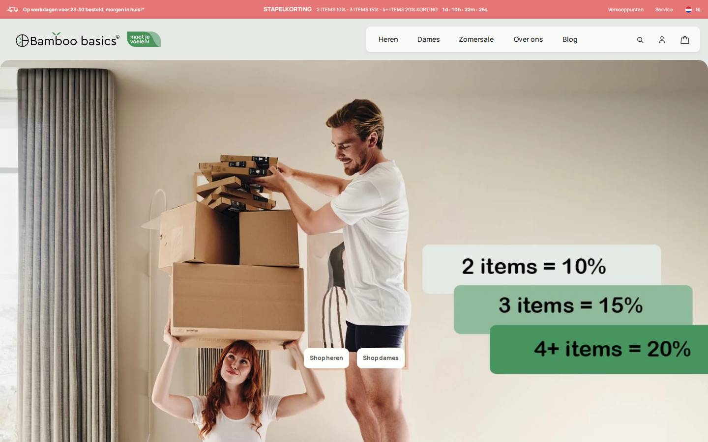 Bamboo Basics homepage screenshot