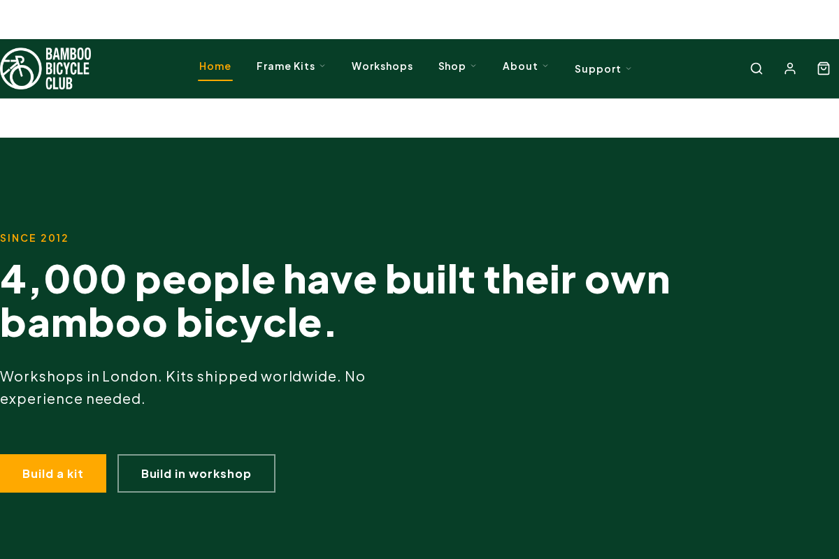 Bamboo Bicycle Club homepage screenshot