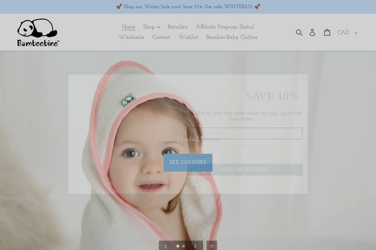 bamboobino.com homepage screenshot