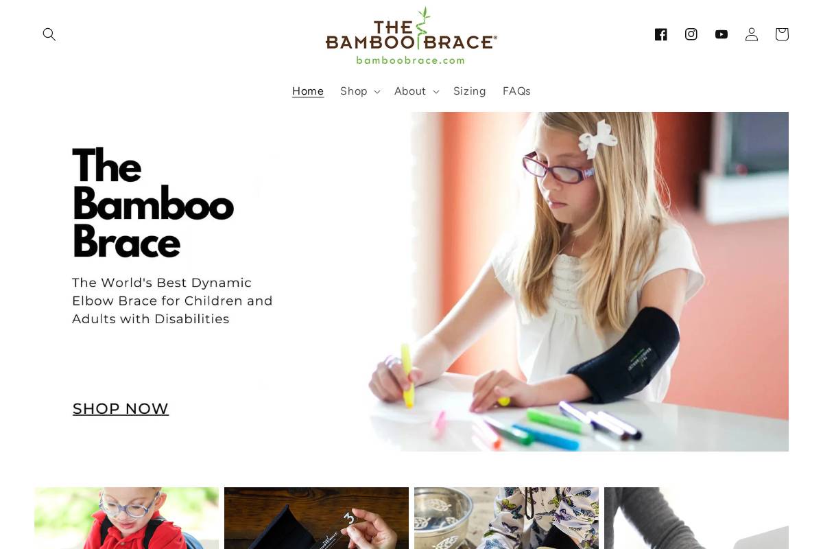 bamboobrace.com homepage screenshot