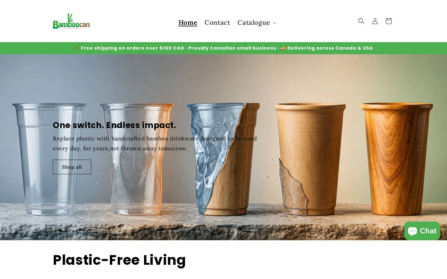 bamboocan.com homepage screenshot