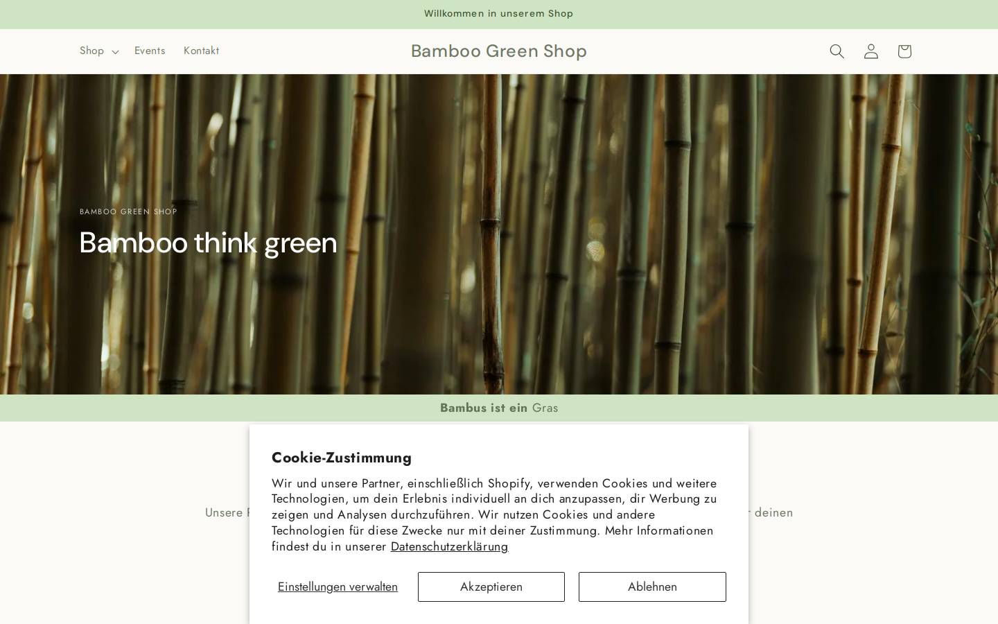 bamboogreenshop.de homepage screenshot