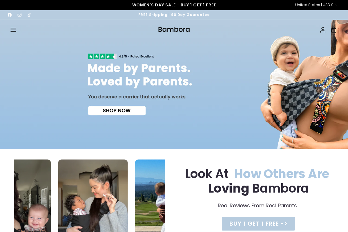 Bambora homepage screenshot