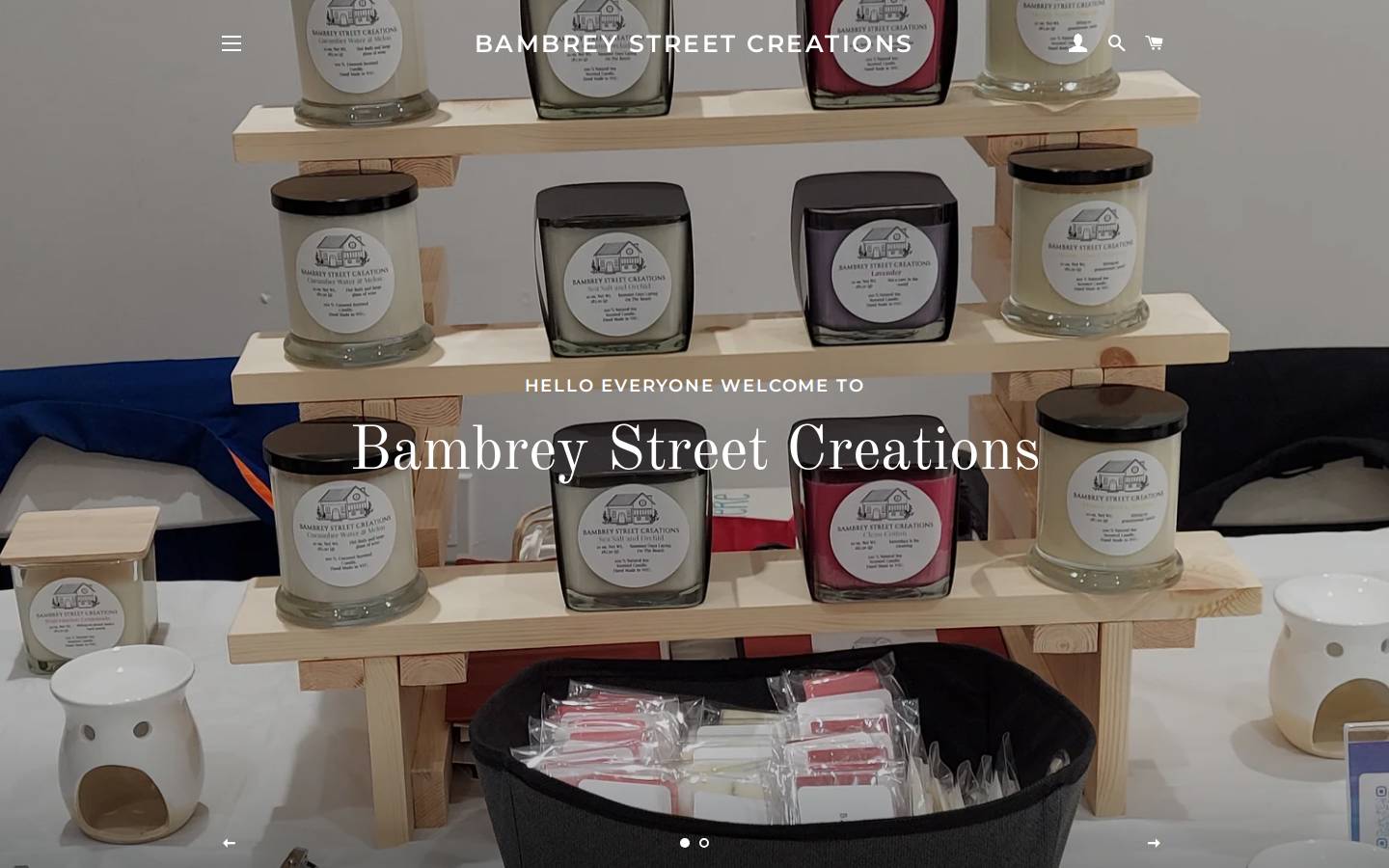 bambreystreetcreations.com homepage screenshot