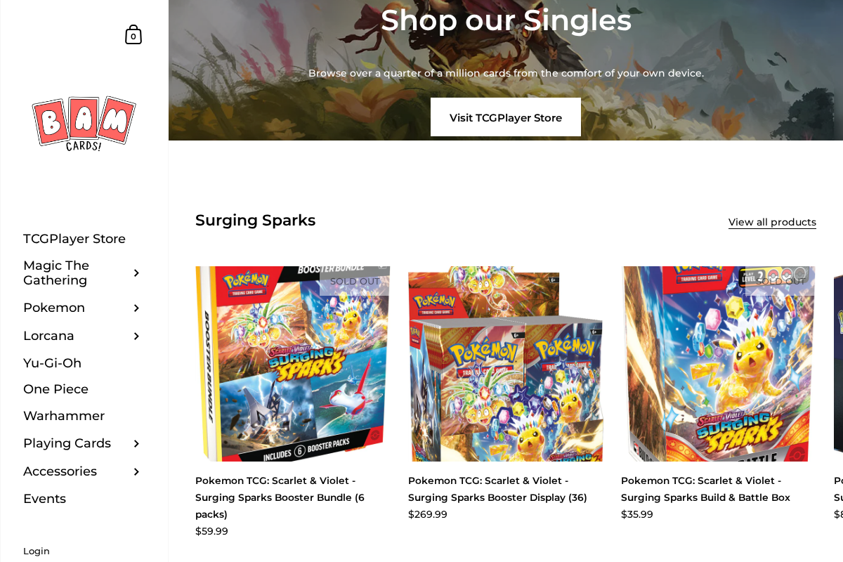 bamcards.com homepage screenshot