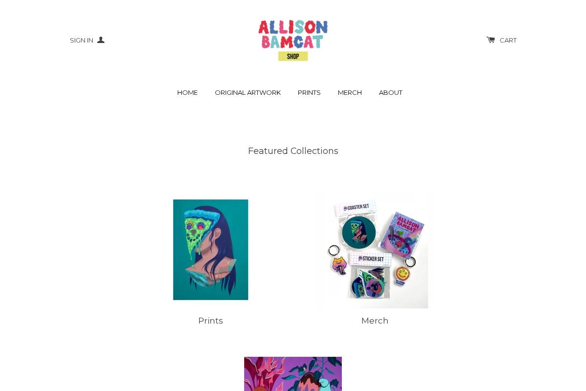 bamcatshop.com homepage screenshot