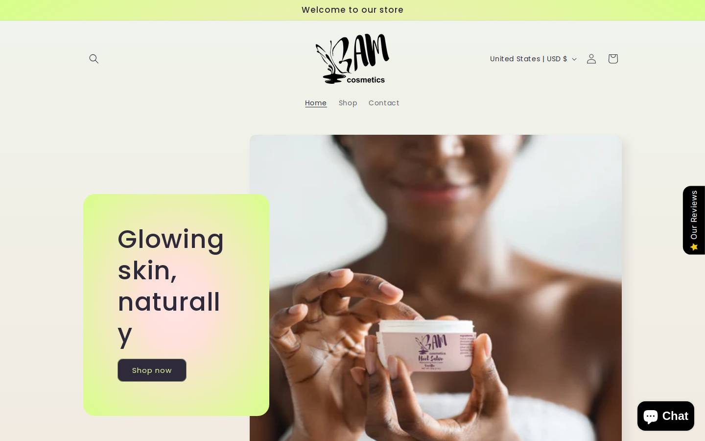 bamcosmeticsatl.com homepage screenshot