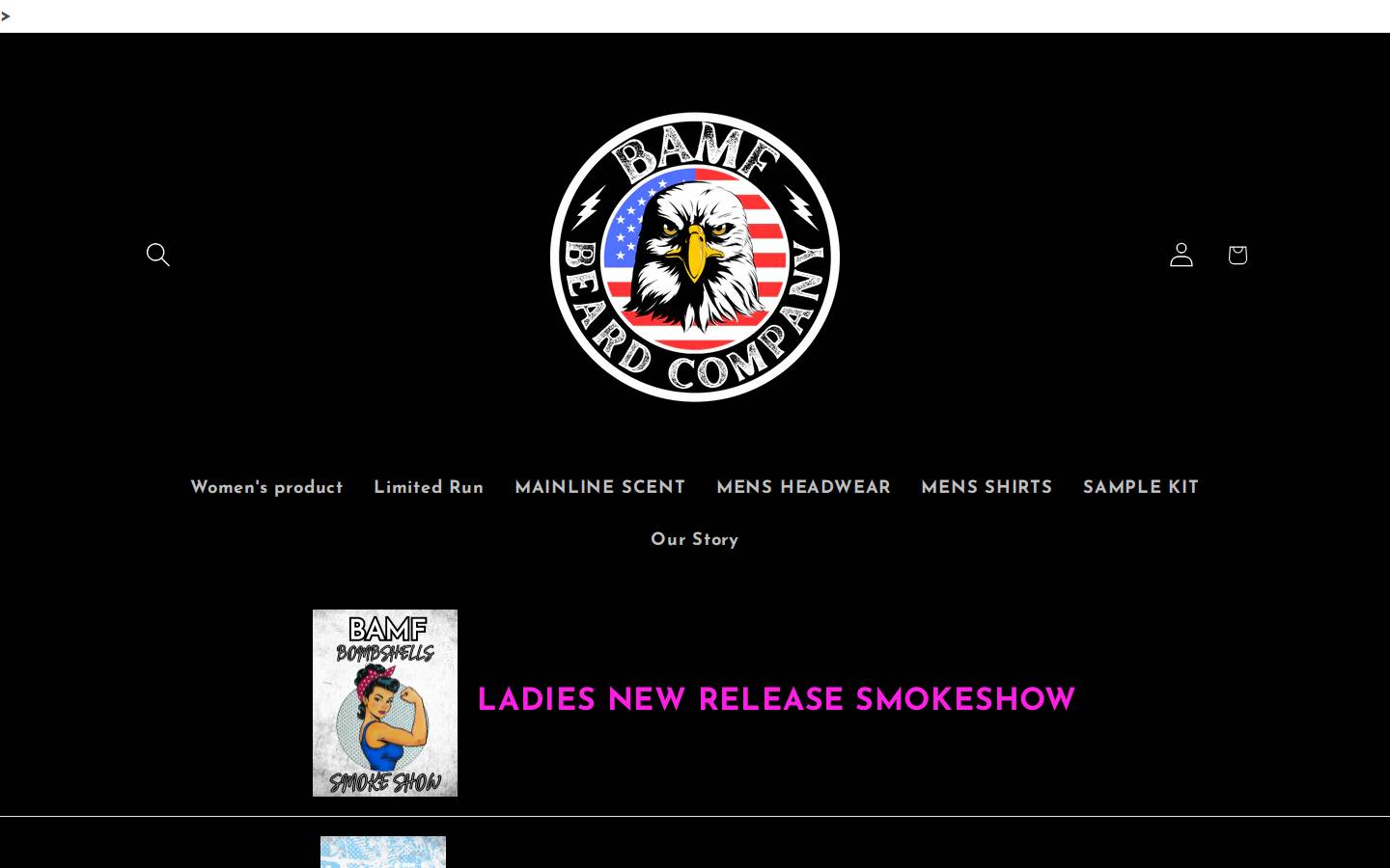 bamfbeardcompany.com homepage screenshot