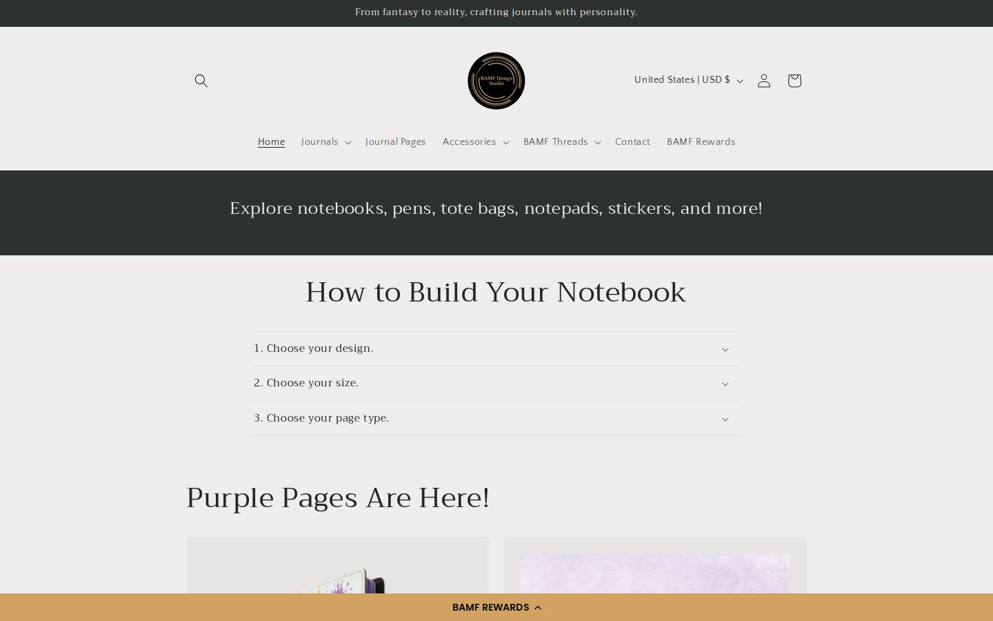 bamfdesignstudio.com homepage screenshot