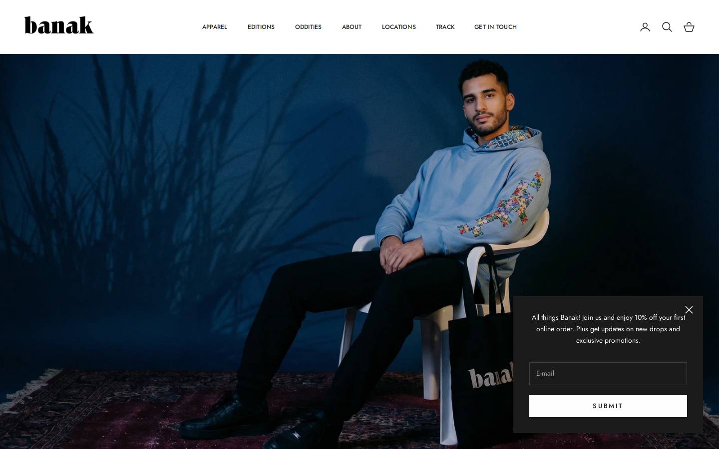 BANAK homepage screenshot