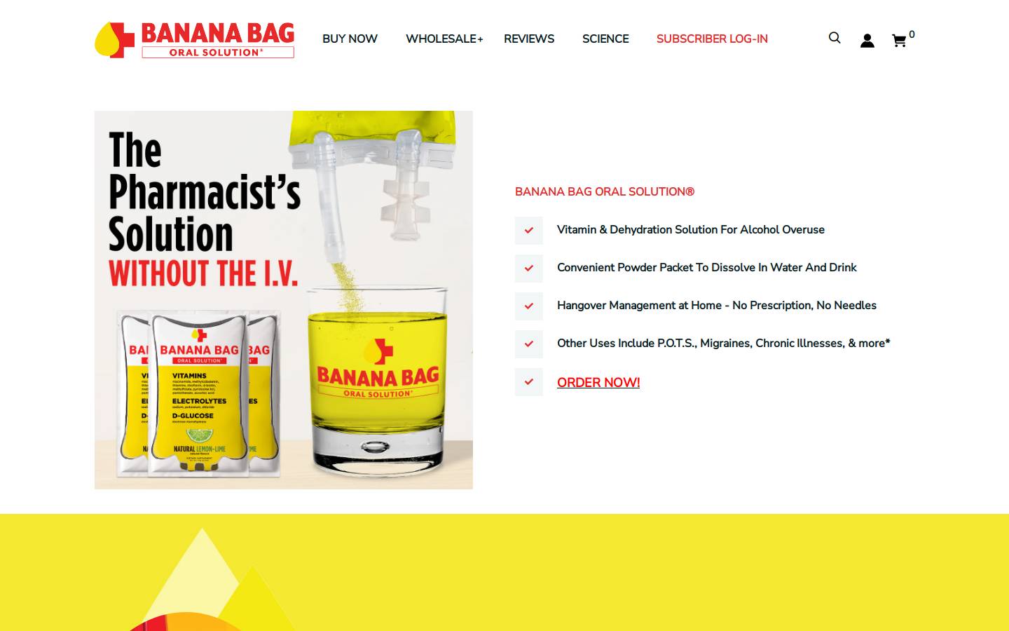 bananabagdrink.com homepage screenshot