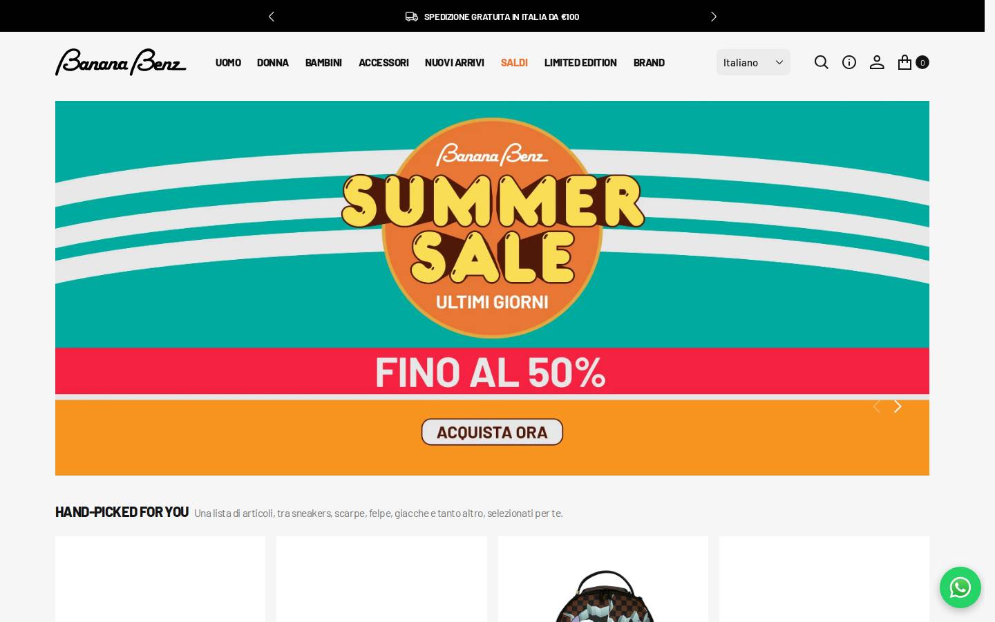 BananaBenz homepage screenshot