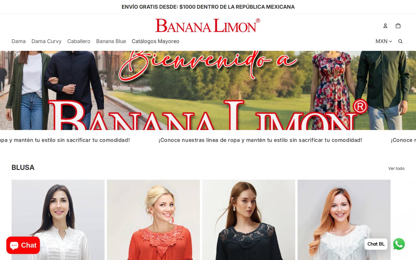 bananalimon.com homepage screenshot