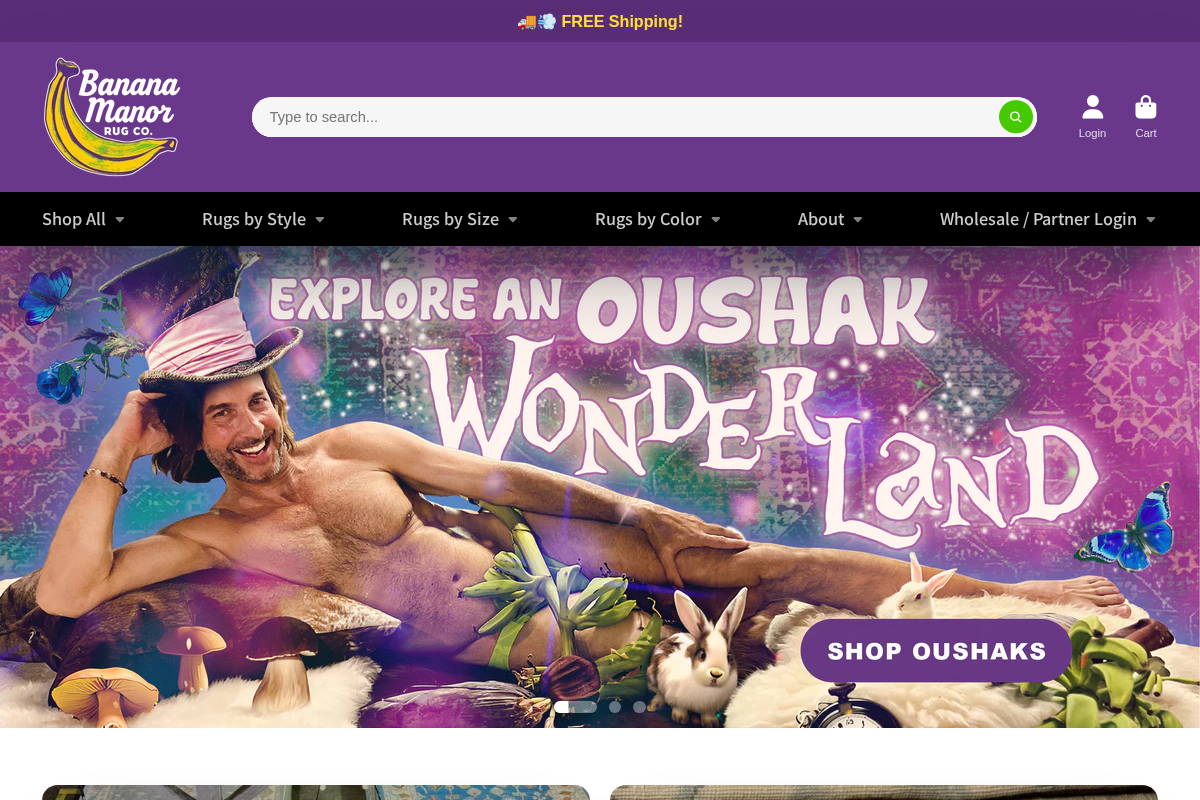 bananamanor.com homepage screenshot