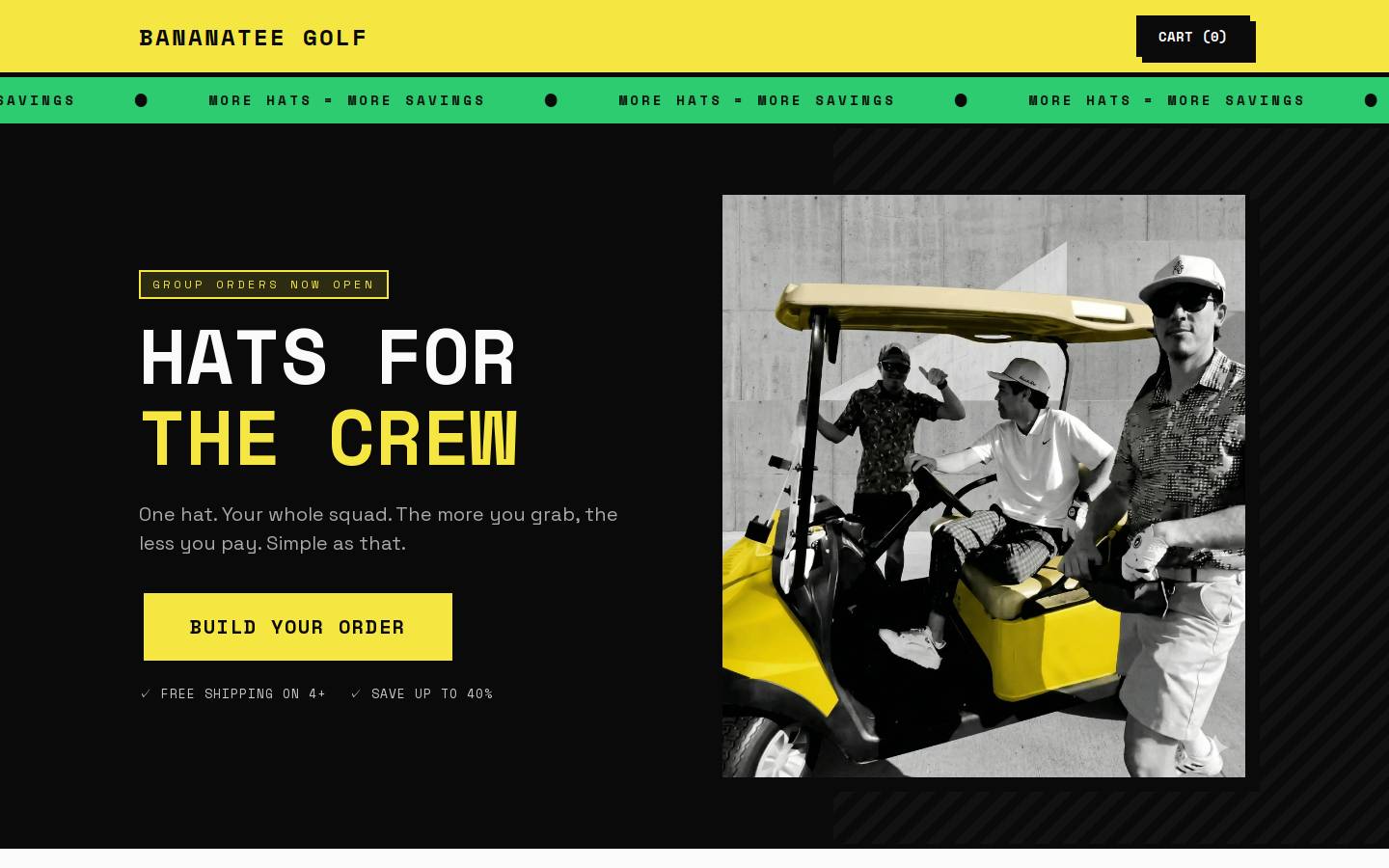 bananateegolf.com homepage screenshot