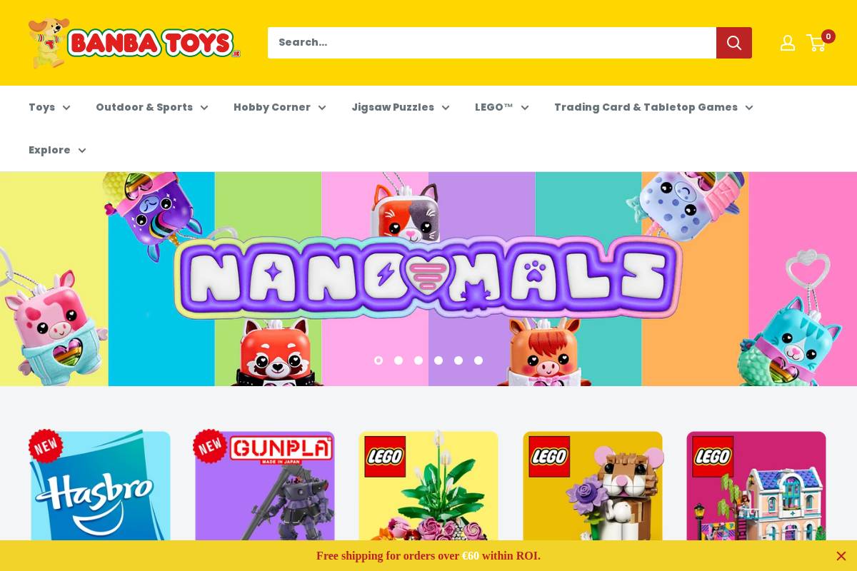 Banbatoys homepage screenshot