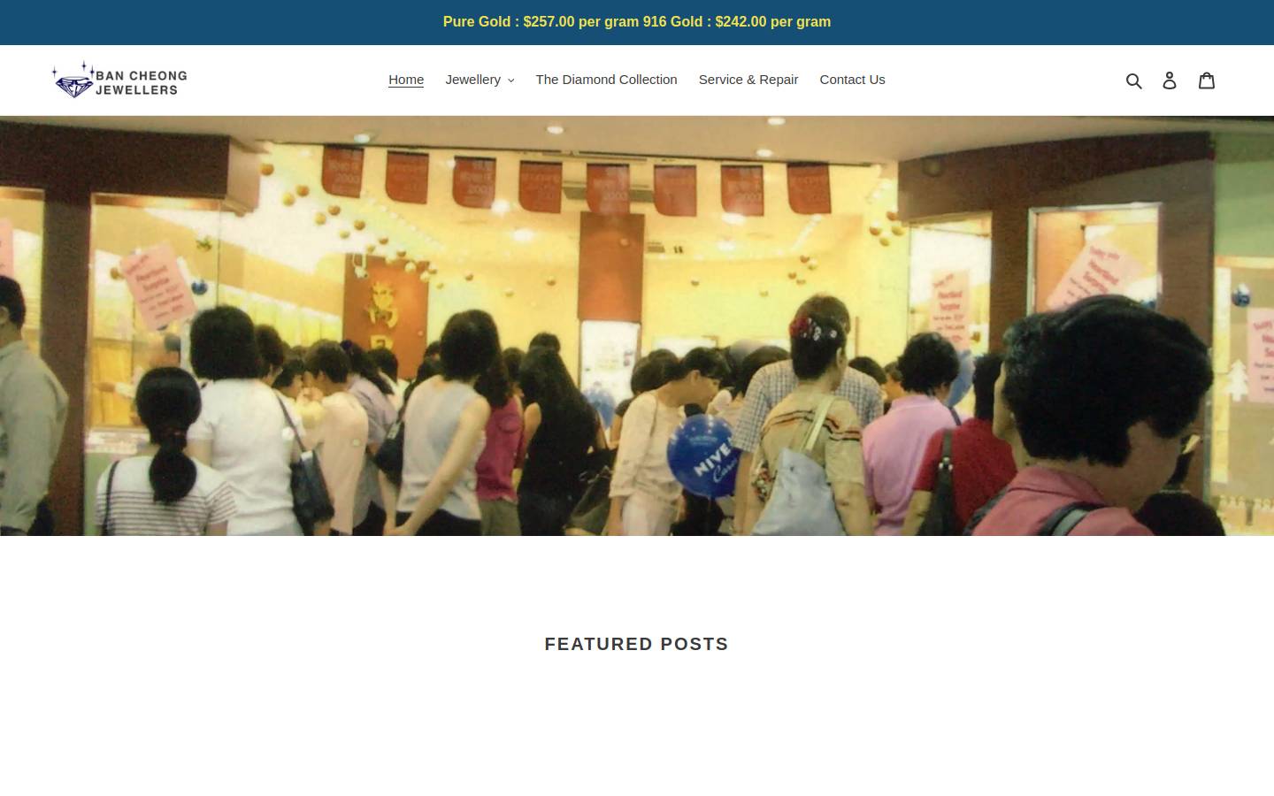 bancheongjewellers.com homepage screenshot