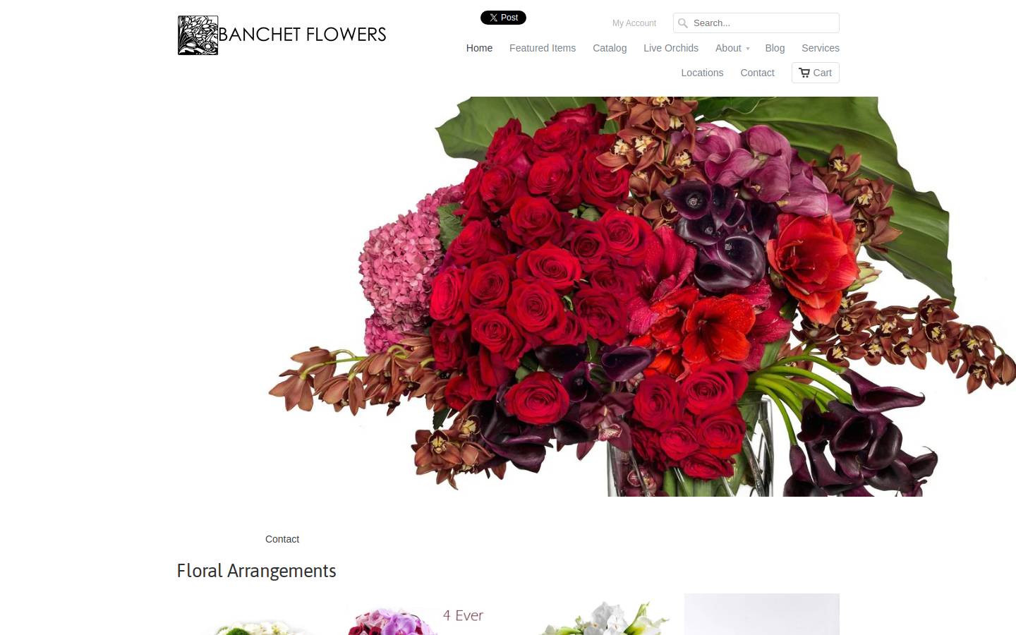 banchetflowers.com homepage screenshot