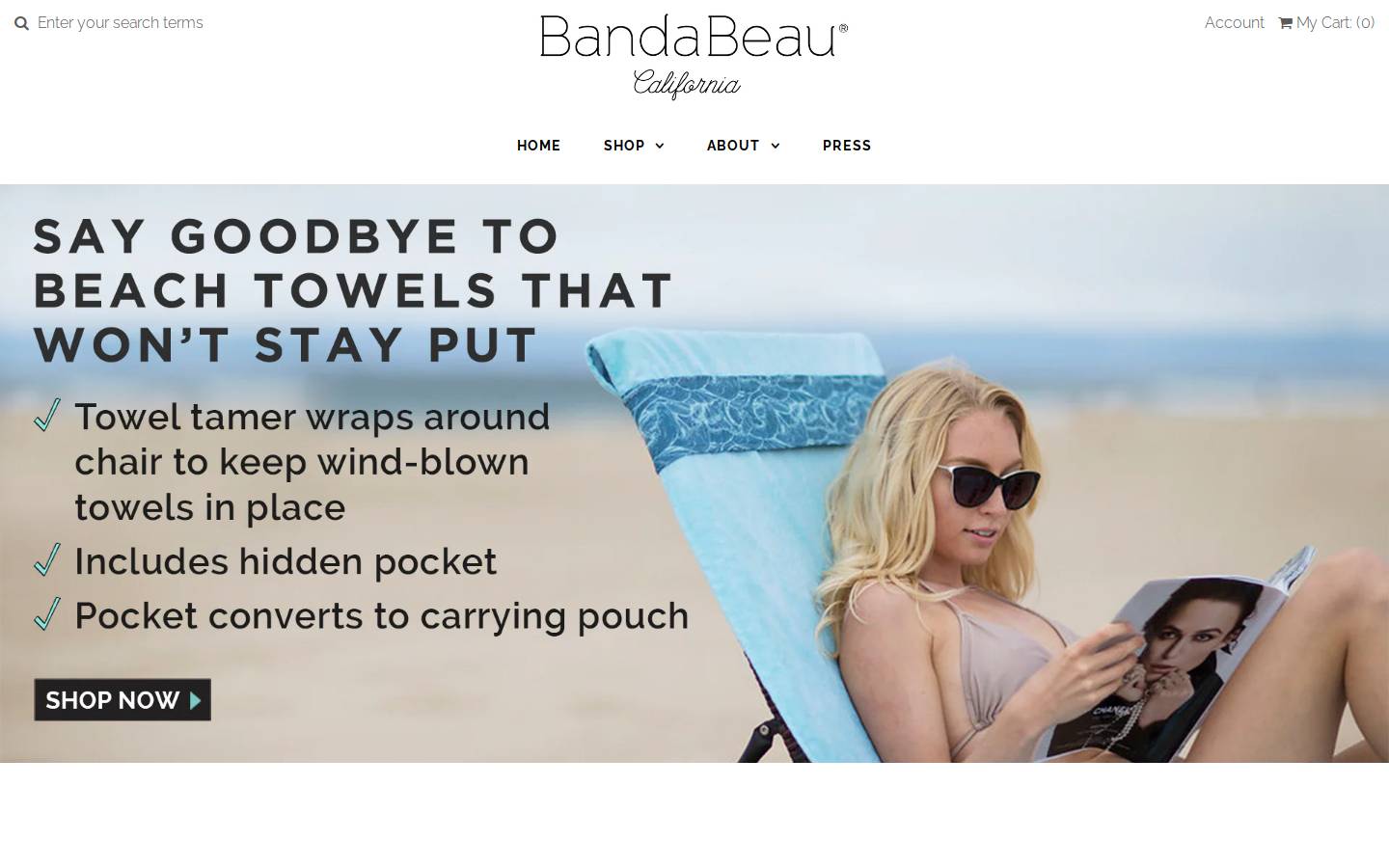 bandabeau.com homepage screenshot