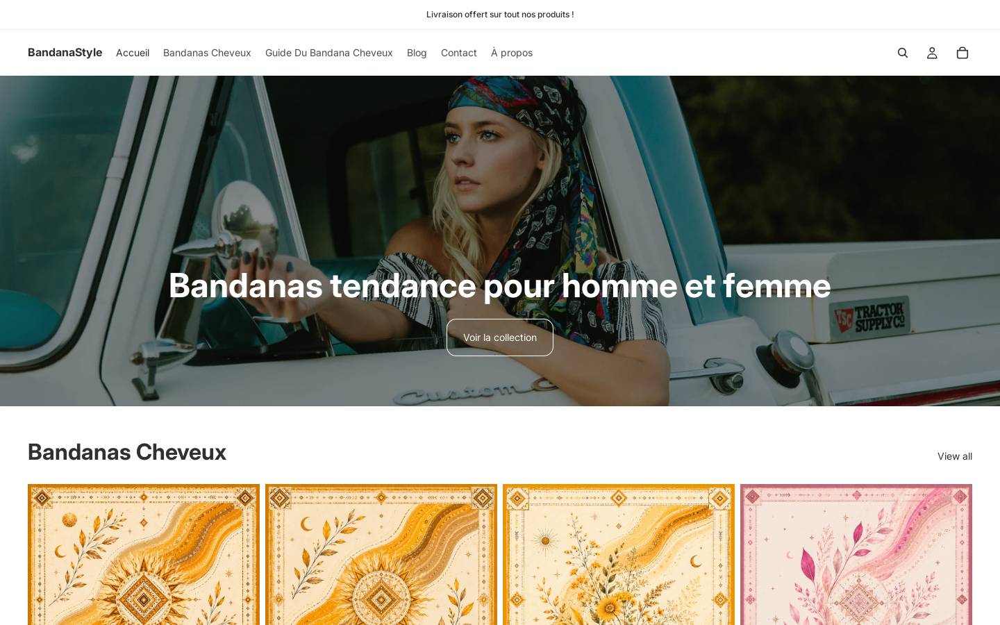 bandana-style.com homepage screenshot