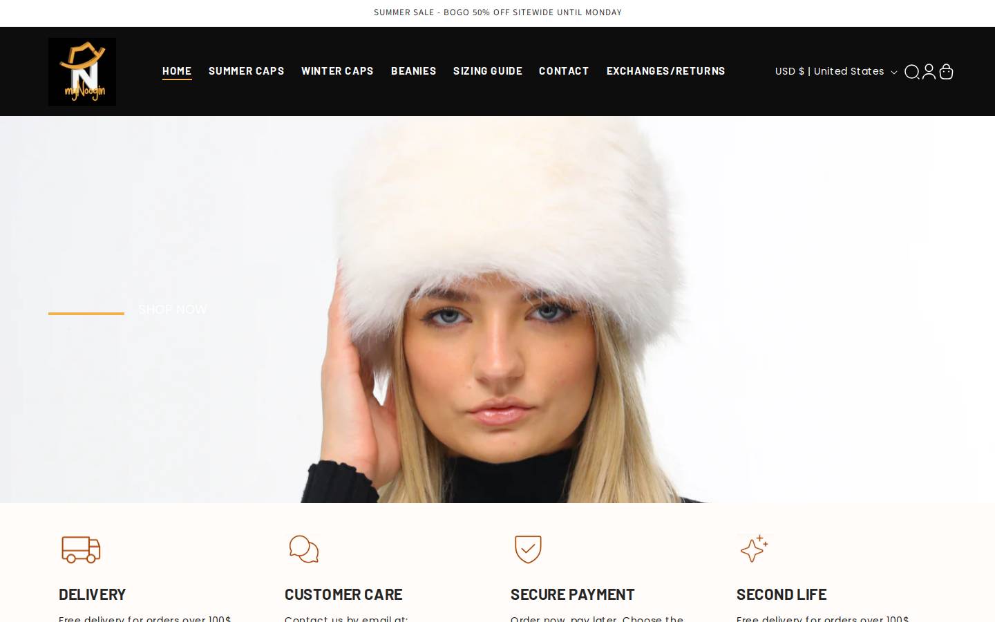 bandanabeanie.com homepage screenshot