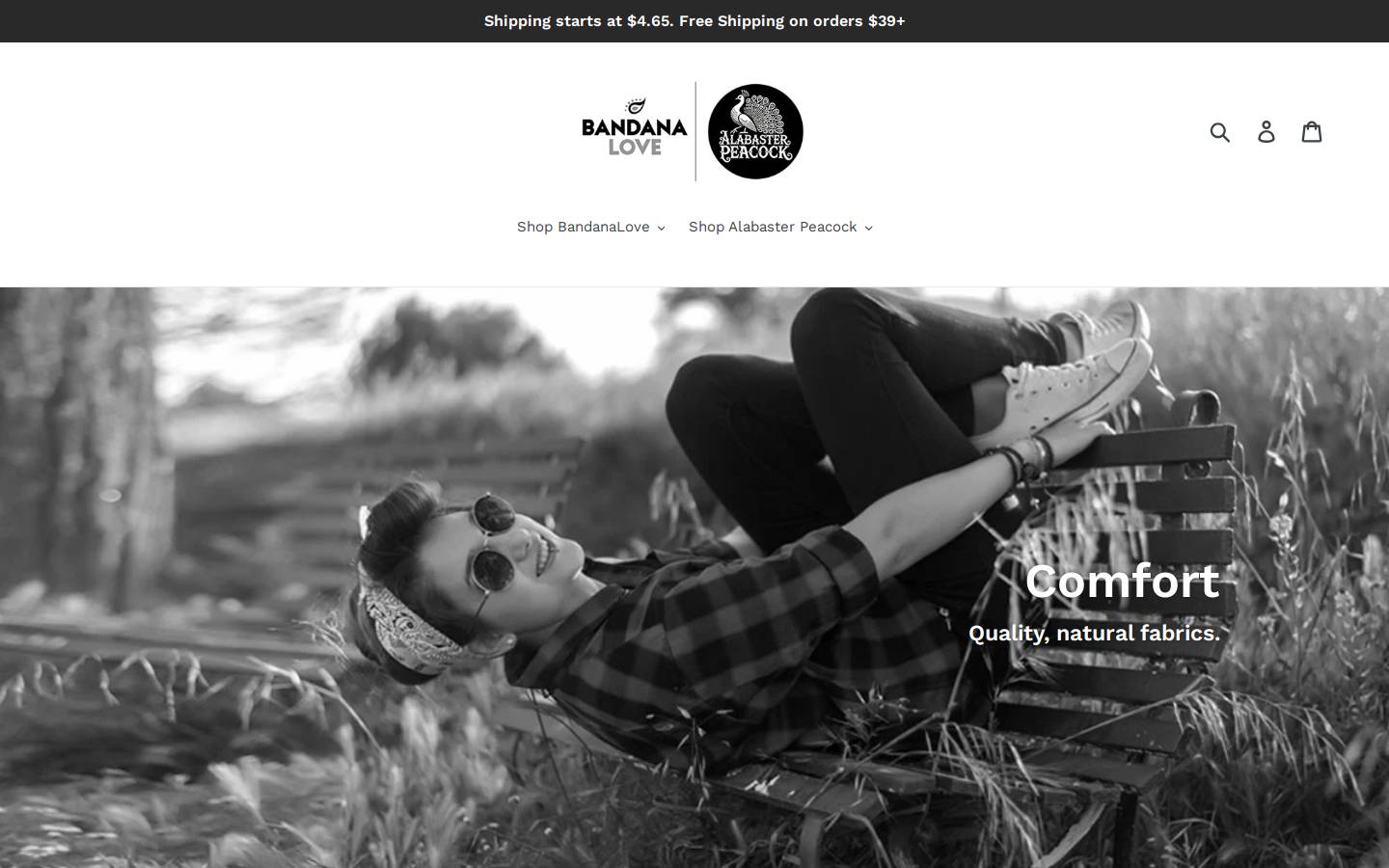 bandanalove.com homepage screenshot