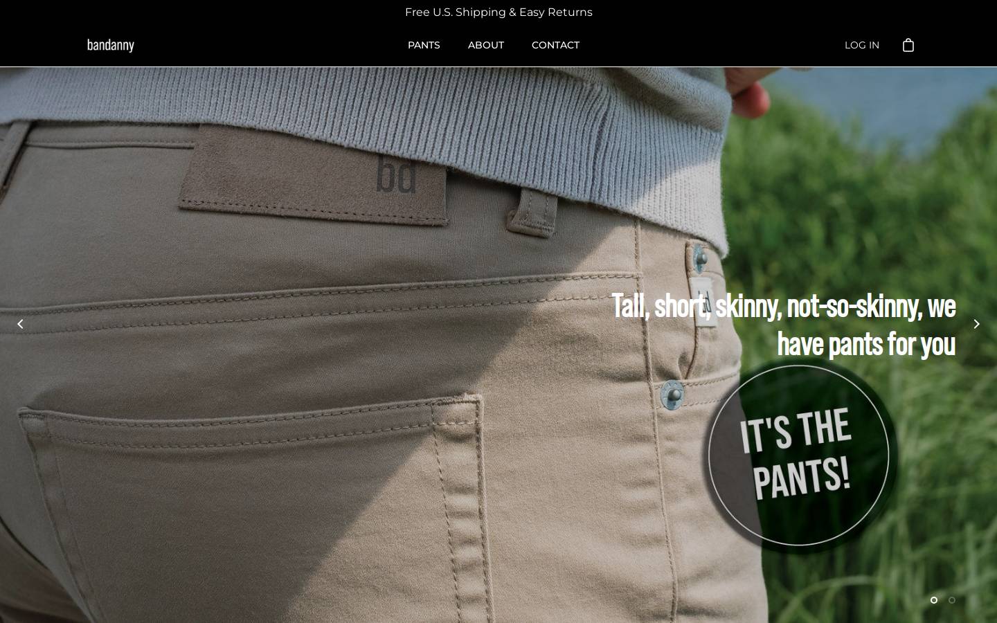 bandanny.com homepage screenshot