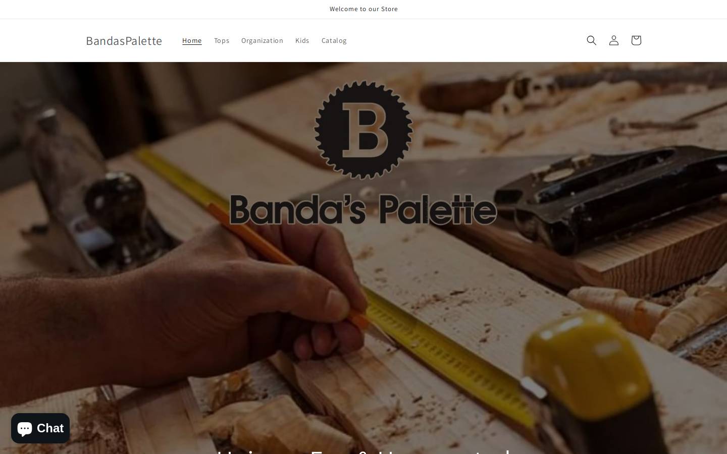 bandaspalette.com homepage screenshot