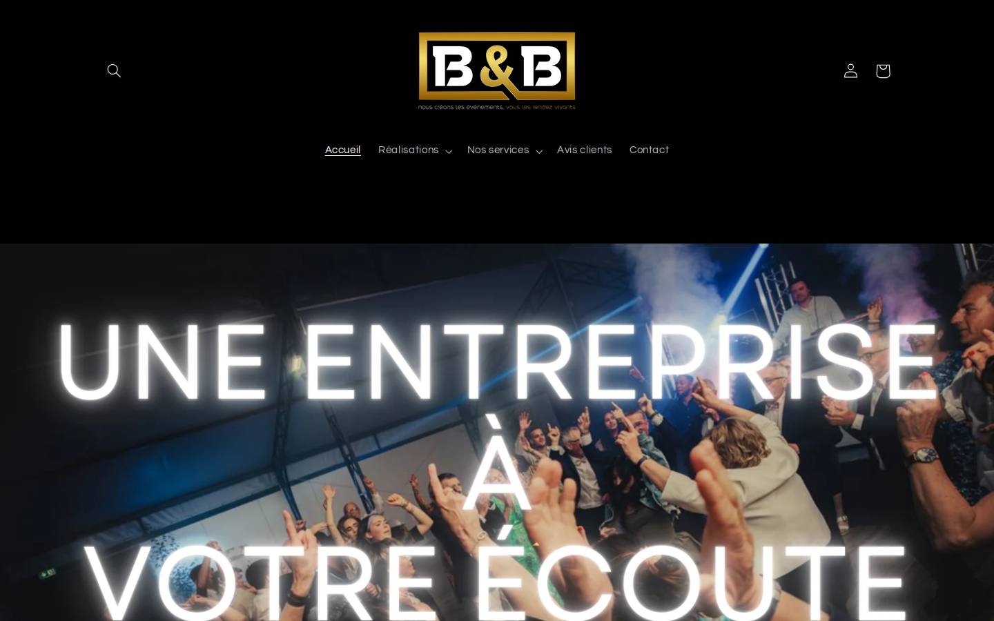 bandbevenement.com homepage screenshot