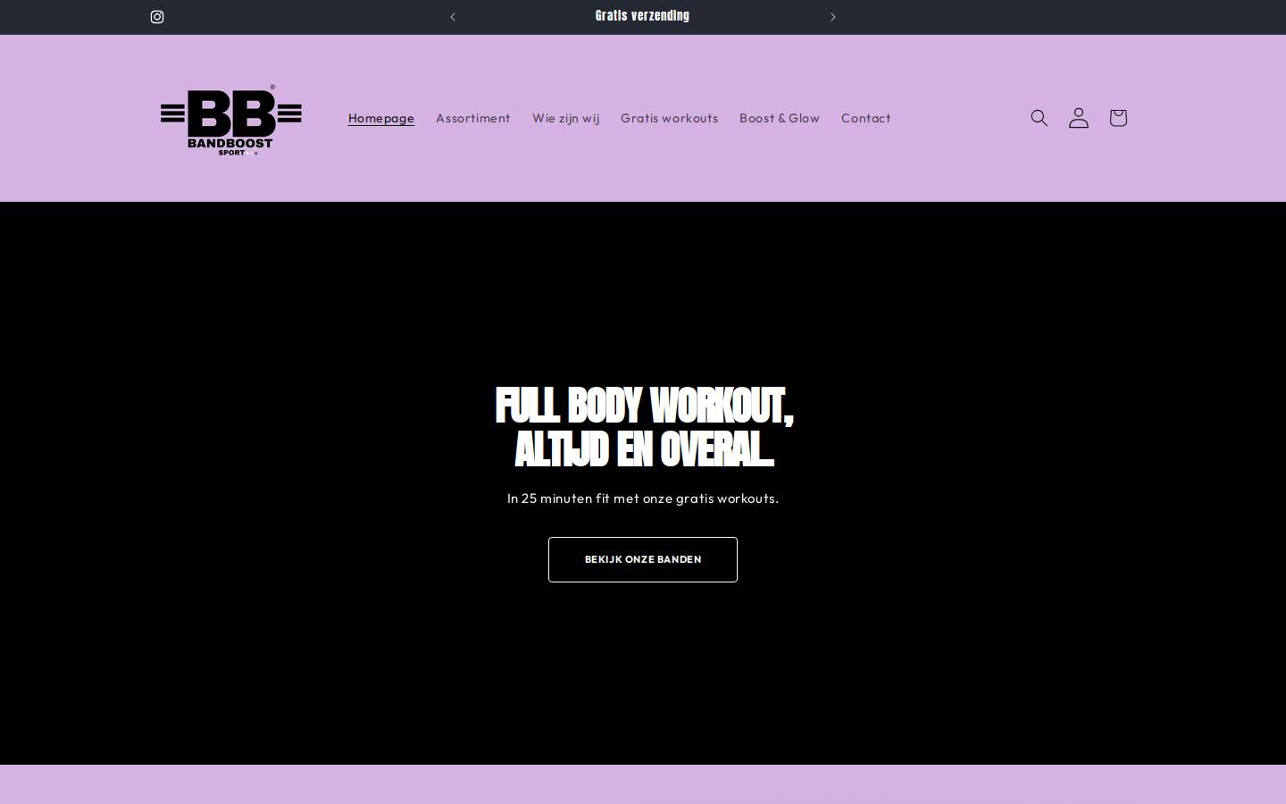 bandboost.nl homepage screenshot