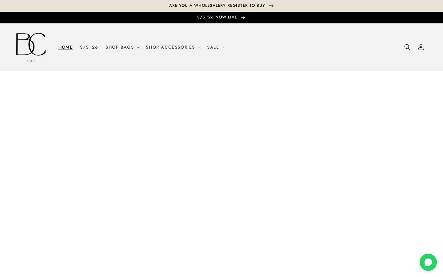 bandcbags.com homepage screenshot