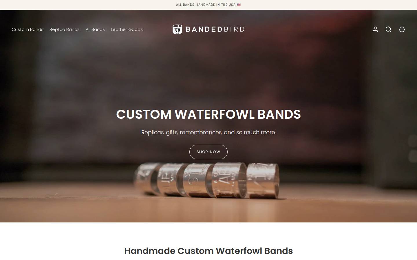bandedbird.com homepage screenshot