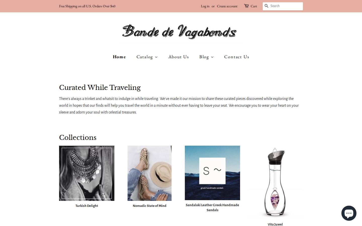 bandedevagabonds.com homepage screenshot