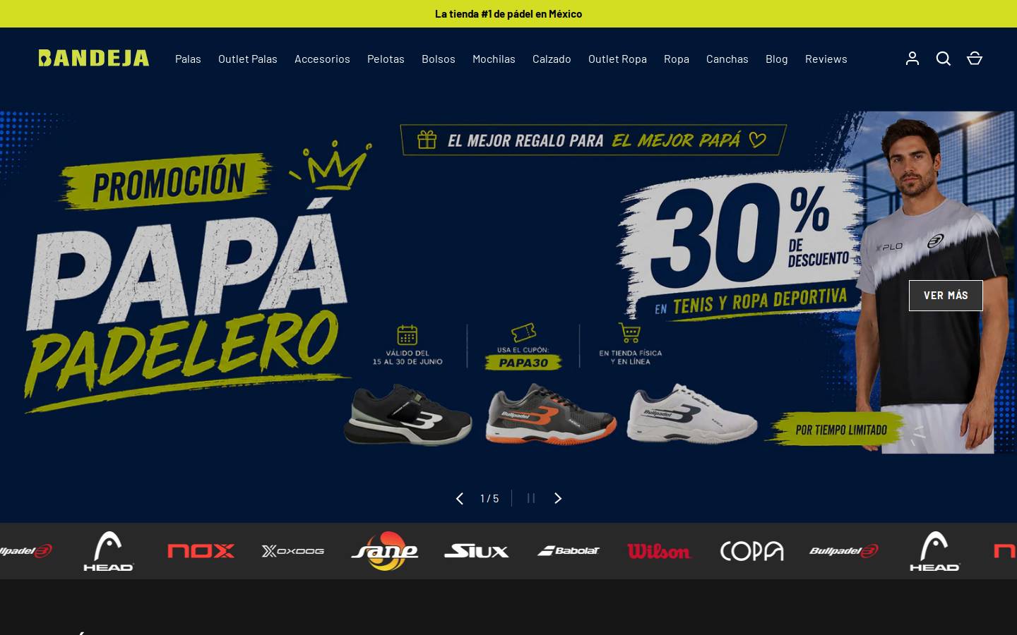 bandeja.mx homepage screenshot
