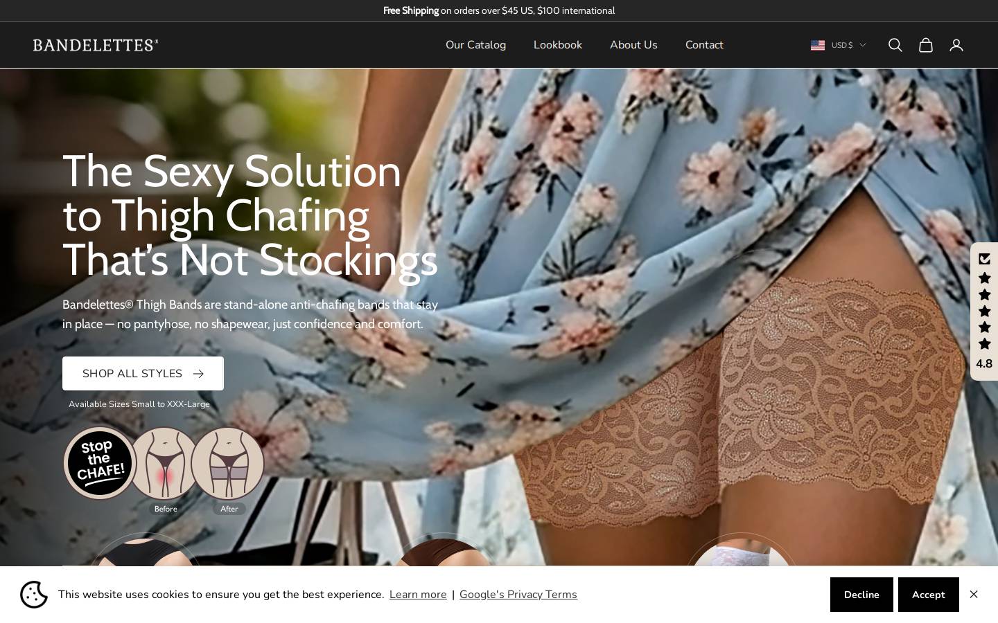 Bandelettes homepage screenshot