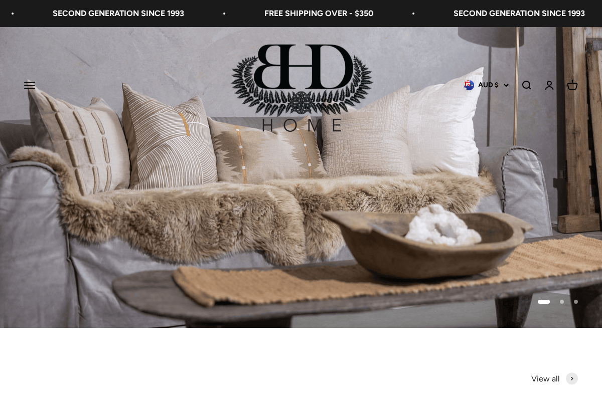 BHD HOME homepage screenshot