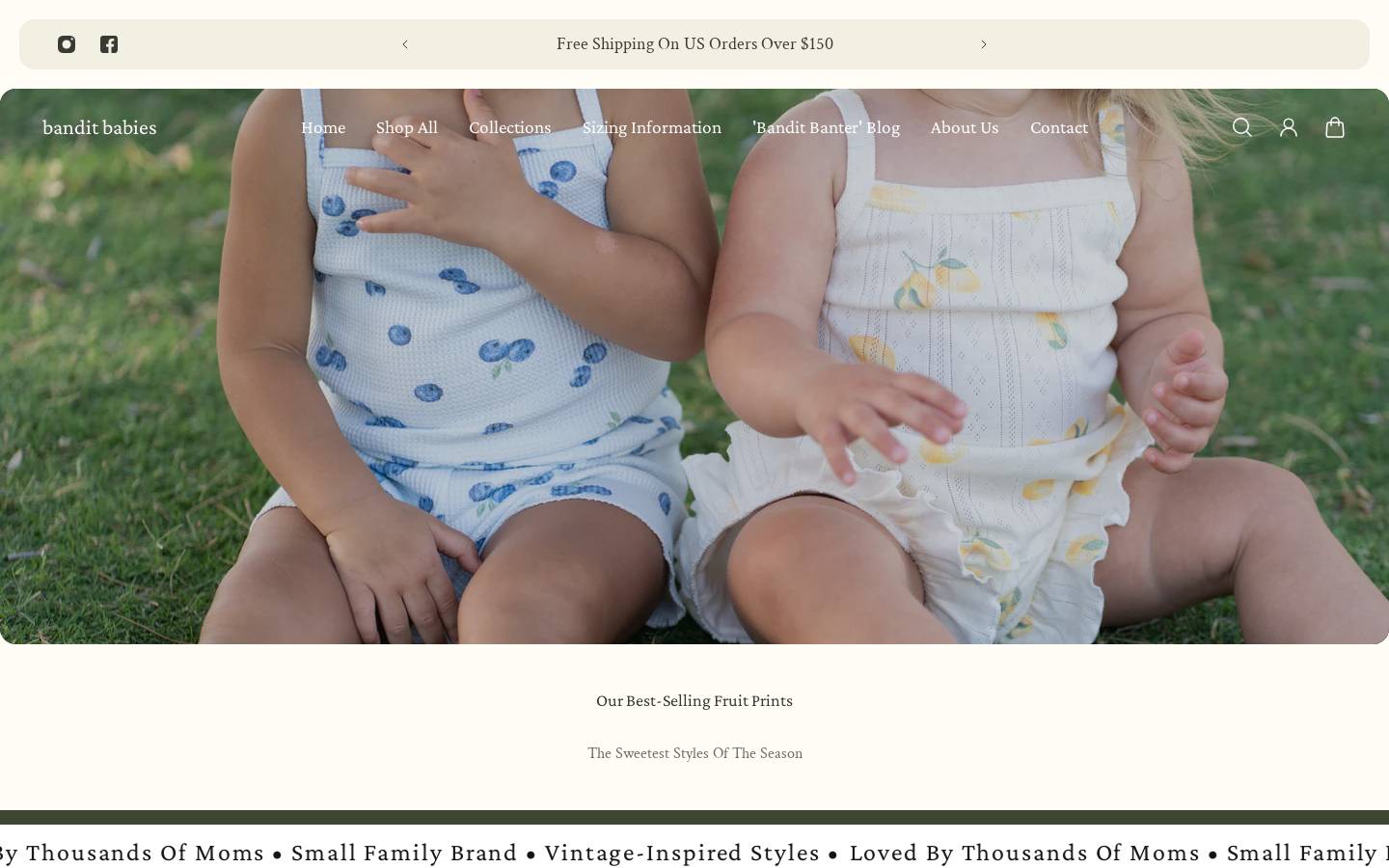 banditbabies.com homepage screenshot