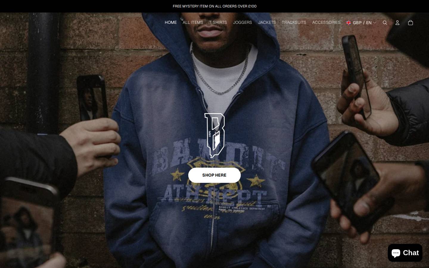 Banditeurope homepage screenshot