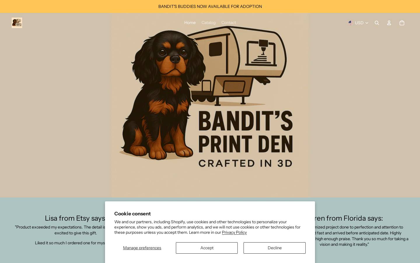 banditsprintden.com homepage screenshot