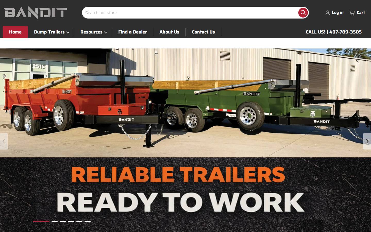bandittrailers.com homepage screenshot