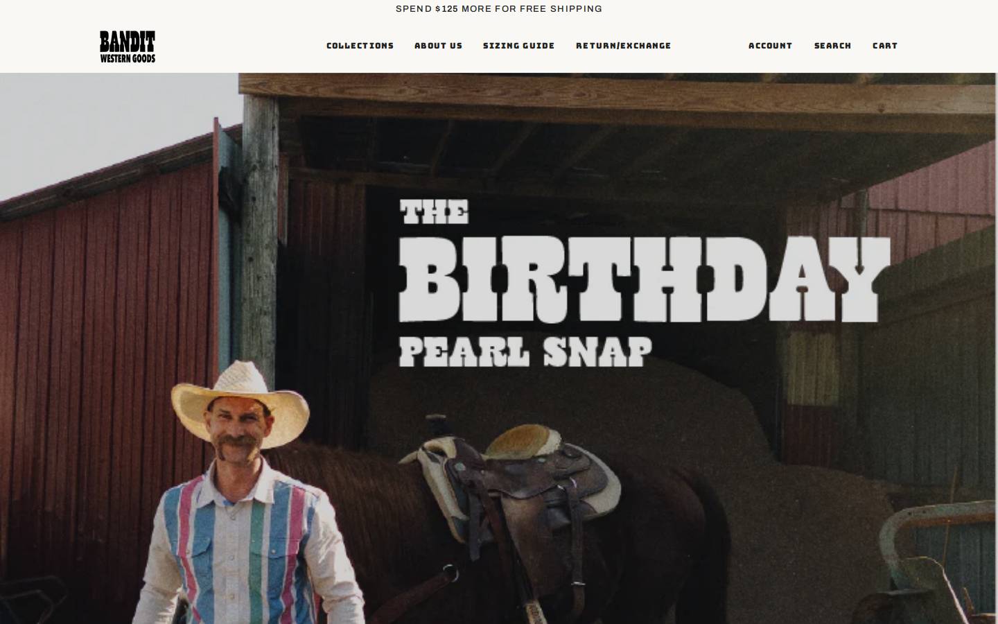 banditwestern.co homepage screenshot