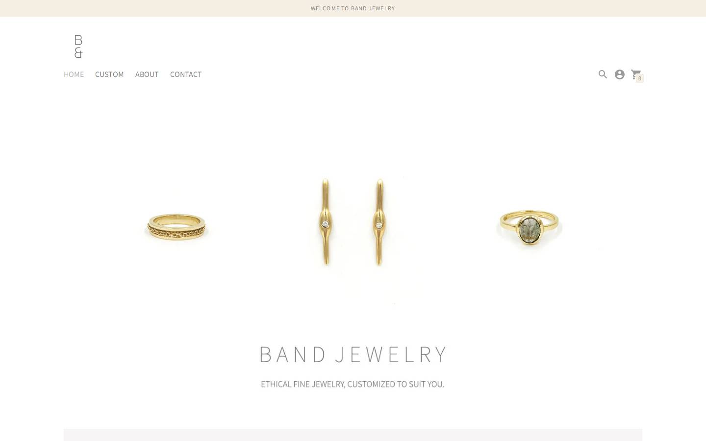 bandjewelry.com homepage screenshot