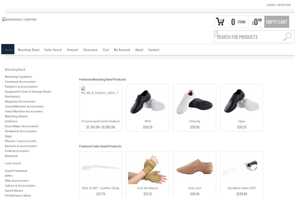 bandmanco.com homepage screenshot