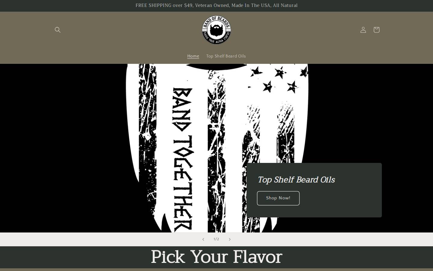 bandofbeards.co homepage screenshot