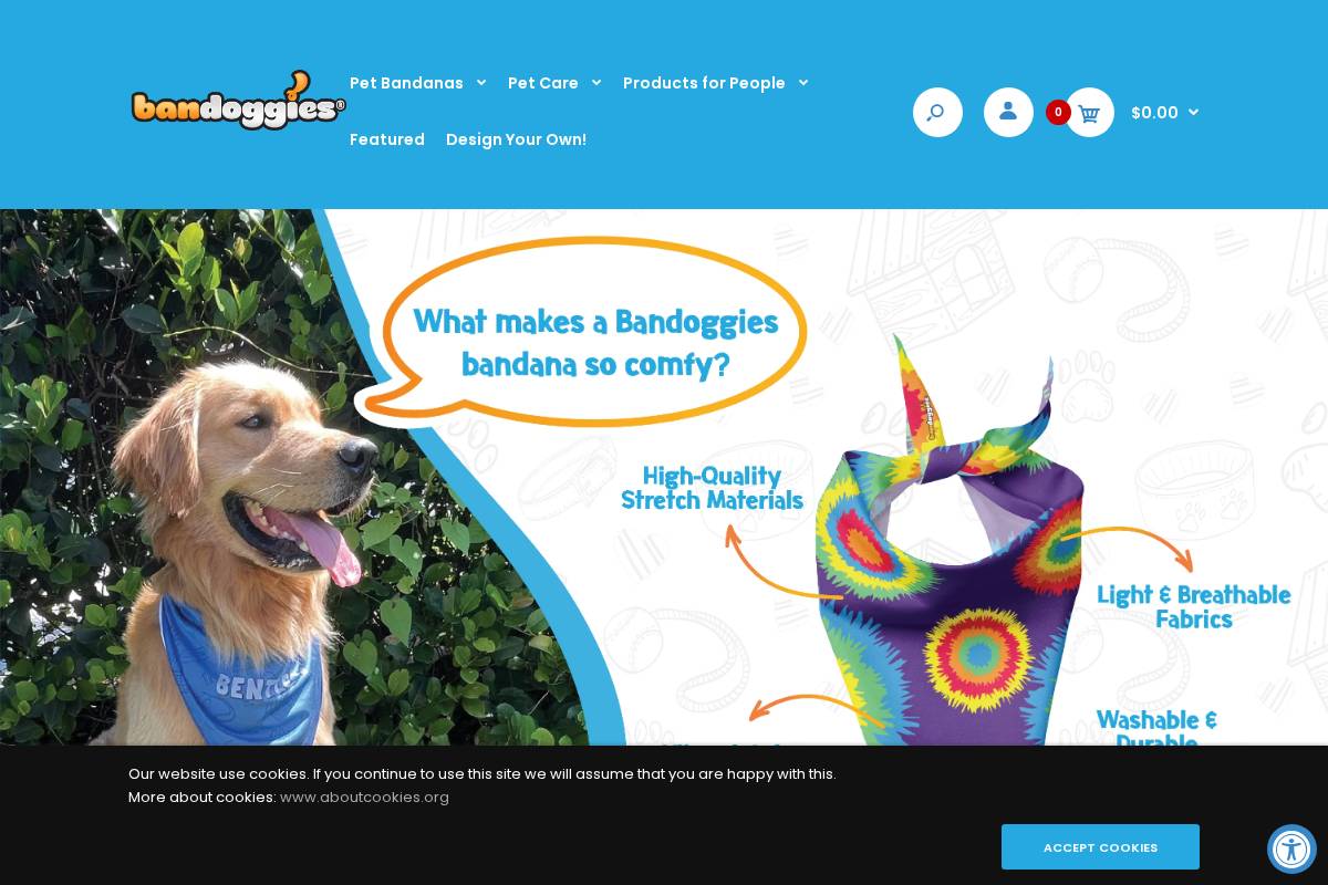 bandoggies.com homepage screenshot