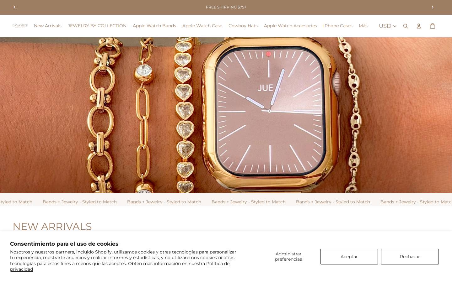 bandshoppr.com homepage screenshot