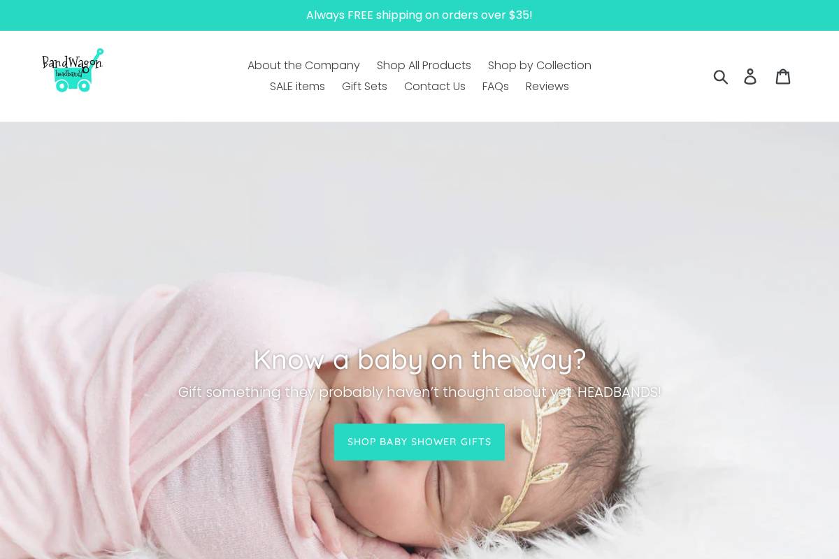 bandwagonheadbands.com homepage screenshot